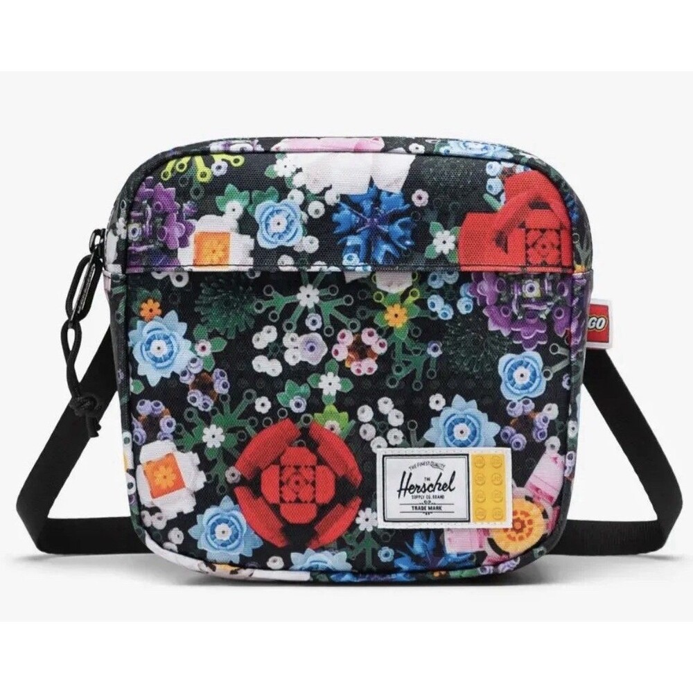 Herschel x Lego Limited Edition Classic Crossbody Bag In Garden Floral Print New